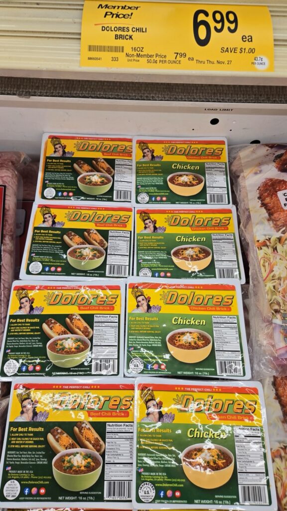 Dolores Chicken & Chili is available now at Denver area Albertsons & Safeway locations